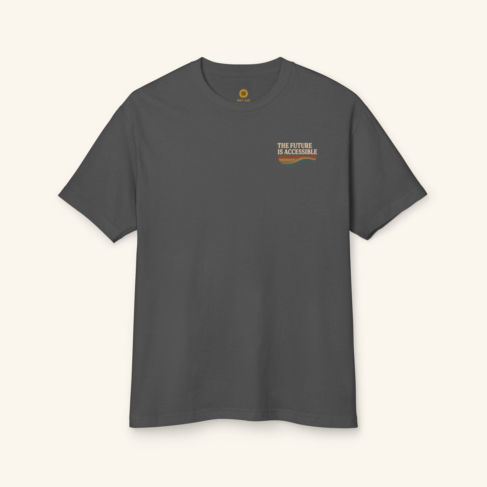 The Future is Accessible Tee - Minimalist & Sensory-Friendly Graphite Calm / S