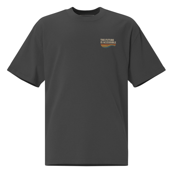 The Future is Accessible Tee - Minimalist & Sensory-Friendly Charcoal Fade / S