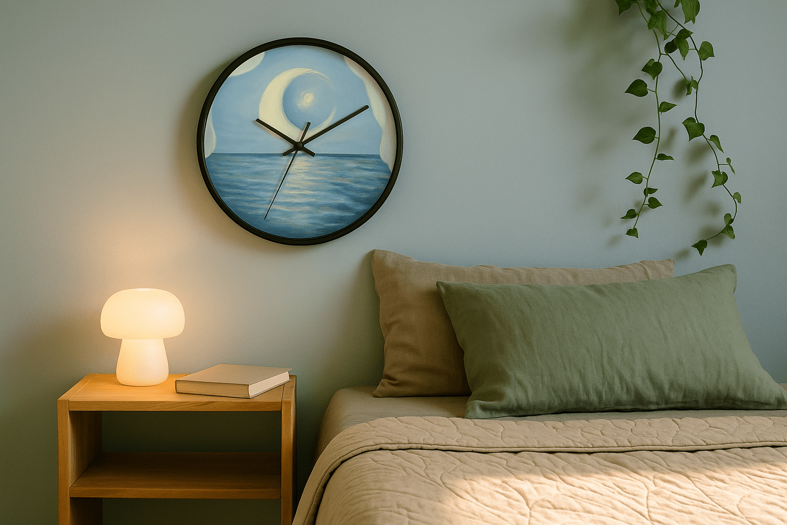 Tranquiline — Silent Wall Clock Black / Black / 10"