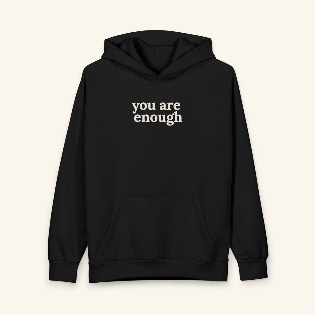 You Are Enough - Sensory-Friendly Hoodie Obsidian Black / XS