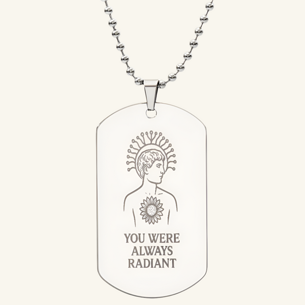 You Were Always Radiant – Autism Tag Necklace Polished Stainless Steel / No